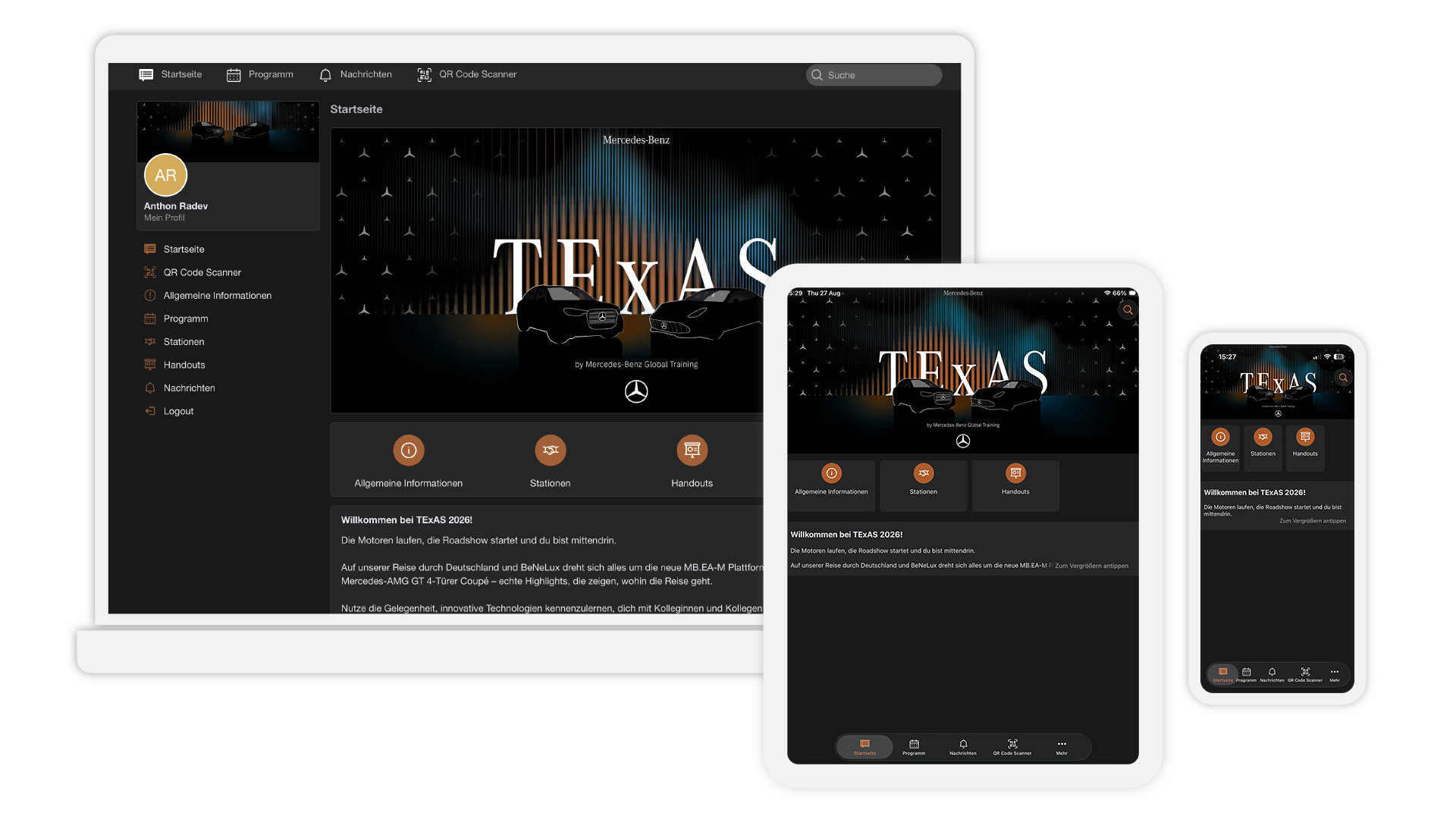 Event app screens